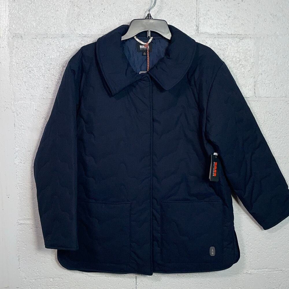 Bass Outdoor Women's Quilted Long-Sleeve Jacket - navy small